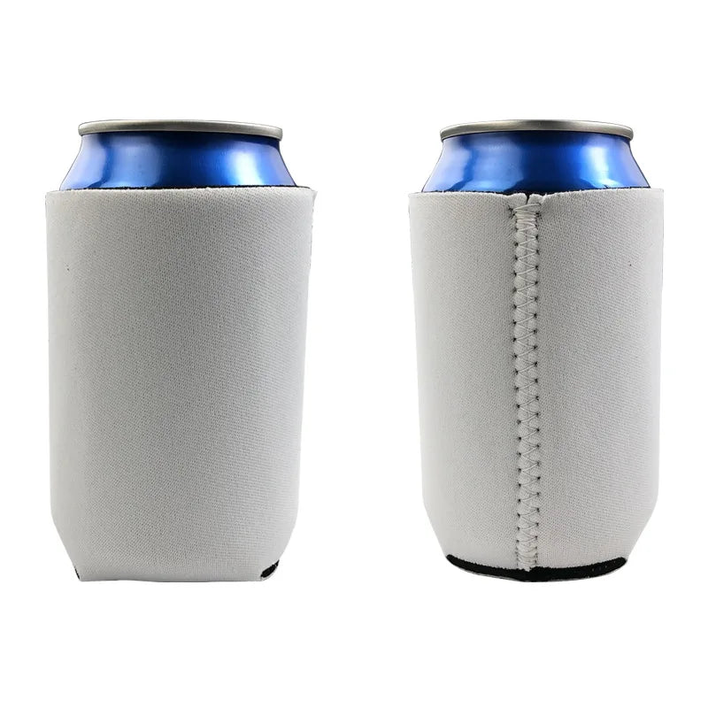 Custom Logo Sublimation Blank Neoprene Stubby Cooler Stubby Bracket Can Cooler With Base for Sublimation Printing