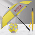 Custom 30 Inch Auto Open Large Double Layer Canopy Windproof Promotion Straight Golf Umbrella with logo Prints Uv Coating