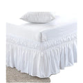 New Bed Ruffles Bed Skirt Polyester Microfiber Wrap Around Elastic Bed Skirt