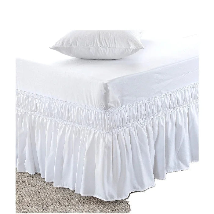 New Bed Ruffles Bed Skirt Polyester Microfiber Wrap Around Elastic Bed Skirt