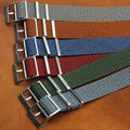 Yunse Custom Fashion Adjustable 2 Tones Perlon Watch Band Fabric Nylon Watch Strap 18 20 22mm Single Pass Nylon Watch Bands