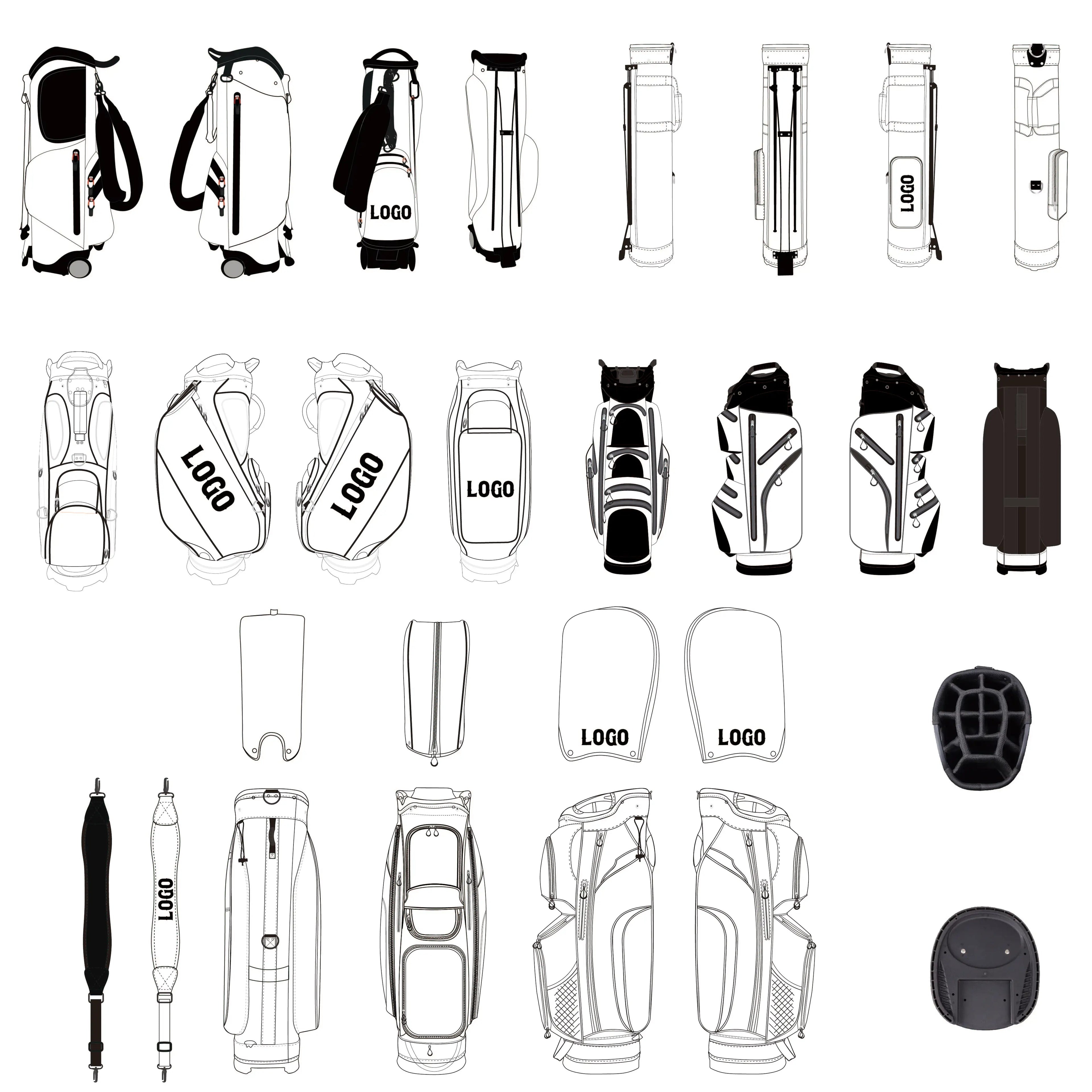 Factory Direct Price Hot Sales Hard Case Golf Travel Bag With Wheel