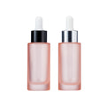 30ml Frosted Pink Glass Cosmetic Dropper Bottle Empty Serum Bottle for Essential Oil Tincture Packaging
