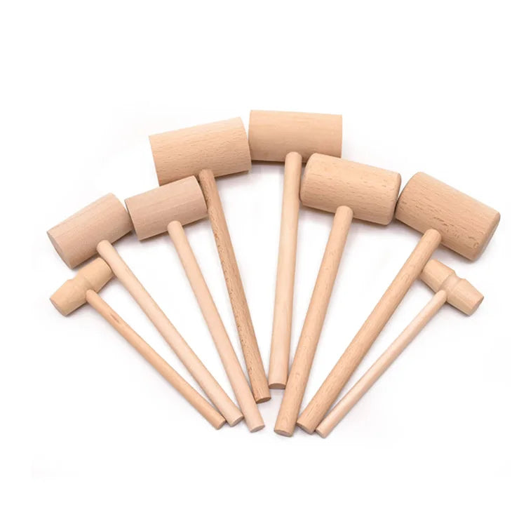 High Quality Wooden Crab Mallet Beech Wood Kitchen Seafood Cracker Tool Mallet Hammers for Lobster