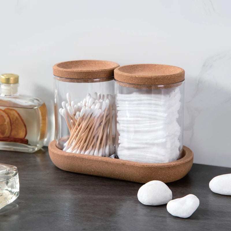 Wholesale Classic Transparent Frosted Lids with Cotton Swab Storage Lid Environment-friendly Multifunction Home Storage