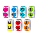 500Pcs/Rolls Free Sample Low MOQ Wholesale Custom Waterproof Clothing Size Labels for Garments XS S M L XL XXL XXXL
