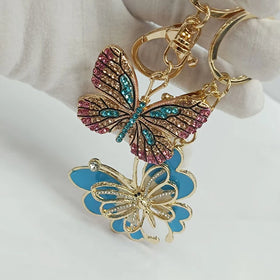 Factory Price Funny Key Holder Luxury Keyring Keychain Blank Key Chains Customizable Butterfly Bulk Custom Metal Keychain