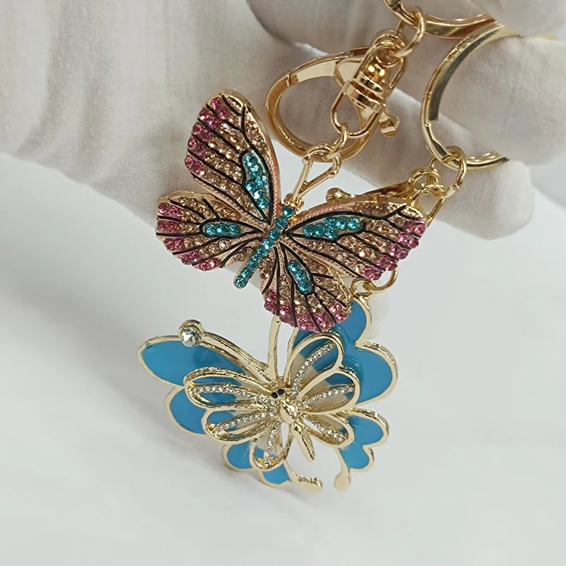 Factory Price Funny Key Holder Luxury Keyring Keychain Blank Key Chains Customizable Butterfly Bulk Custom Metal Keychain