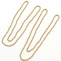 QIAOREN 11845 Minimalist Chunky Gold Bead Chain Choker 18K Gold Stainless Steel Sleek Polished Everyday Wear Layering Jewelry