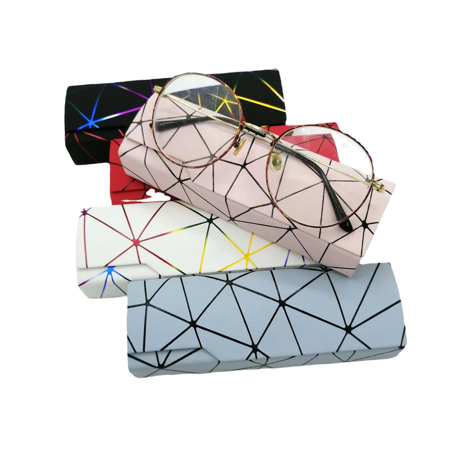 Fashionable Handmade Manufacturer Custom Logo Wholesale Frosted Retro Glasses Storage Box
