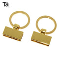 TANAI New Rectangle Shape Special Design Gold  Eco-friendly Key Ring Holder Zinc Alloy Car Key Ring for Leather