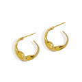 S925 Sterling Silver Hoop Earrings INS Simple Niche Irregular Bump Earrings Temperament Jewelry Anti-Allergic