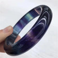 Natural Colorful Fluorite Bracelet Polished Crystals Crafts Healing Stone Crystal Bangles