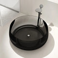 Transparent Resin Bathtub Colored Crystal Glass Household Independent Small Flat Thin Edge Goose Circle Round Bathtub