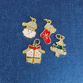 CZ7903 Fashion Xmas Decorative Accessories Enamel CZ Micro Pave Christmas Charms for Holiday Jewelry Making