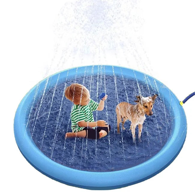Wholesale Sprinkler Splash Pad Foldable PVC Water Play Mat Inflatable Pool for Dogs Summer Outdoor Backyard
