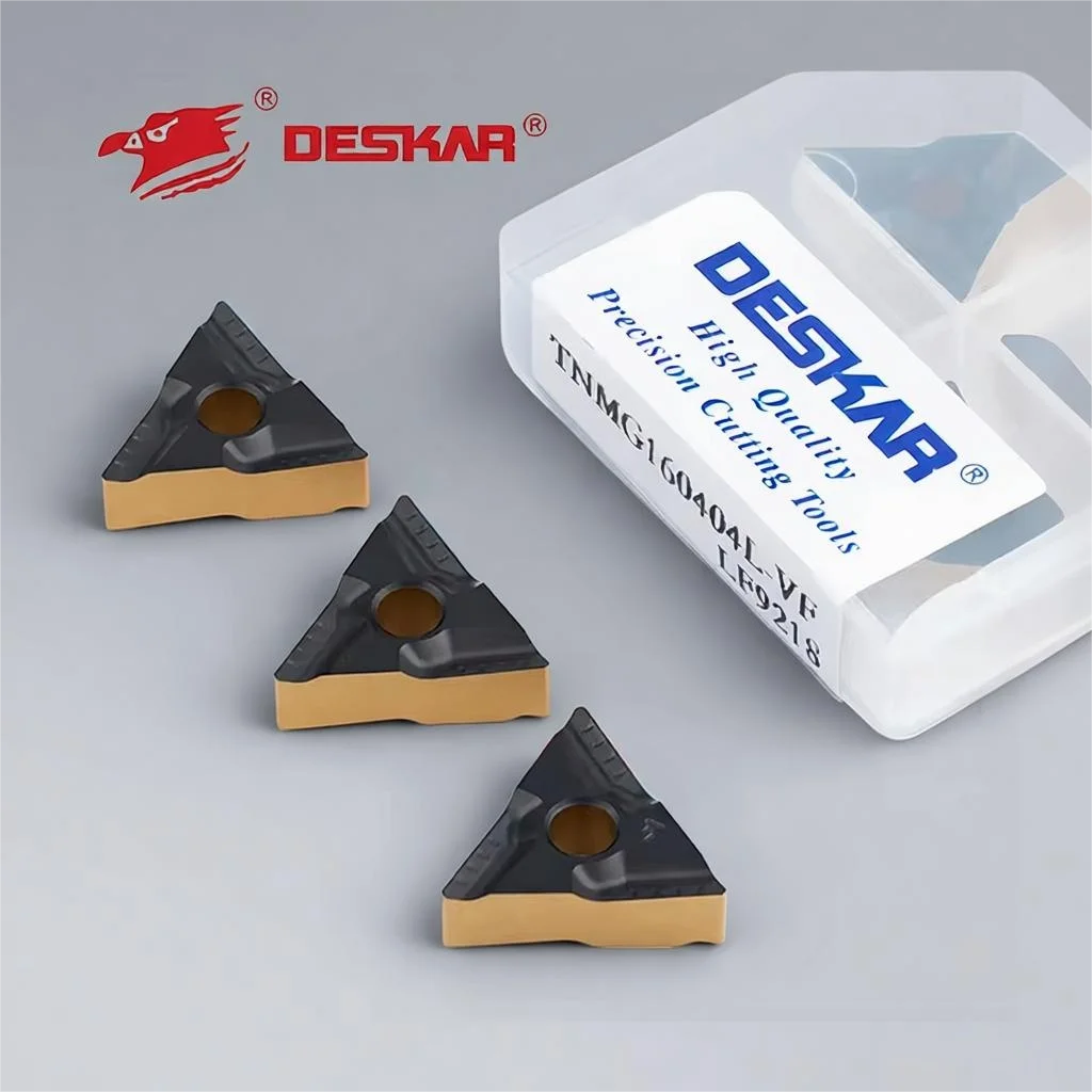 For DESKAR TNMG160404L-VF CNC Metal Lathe Tools Carbide Inserts with CVD Coating Customizable OEM Support