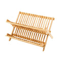 Folding Bamboo Dish Rack Drying Rack Holder Utensil Drainer Plate Storage Holder Plate Wooden Flatware Dish Rack