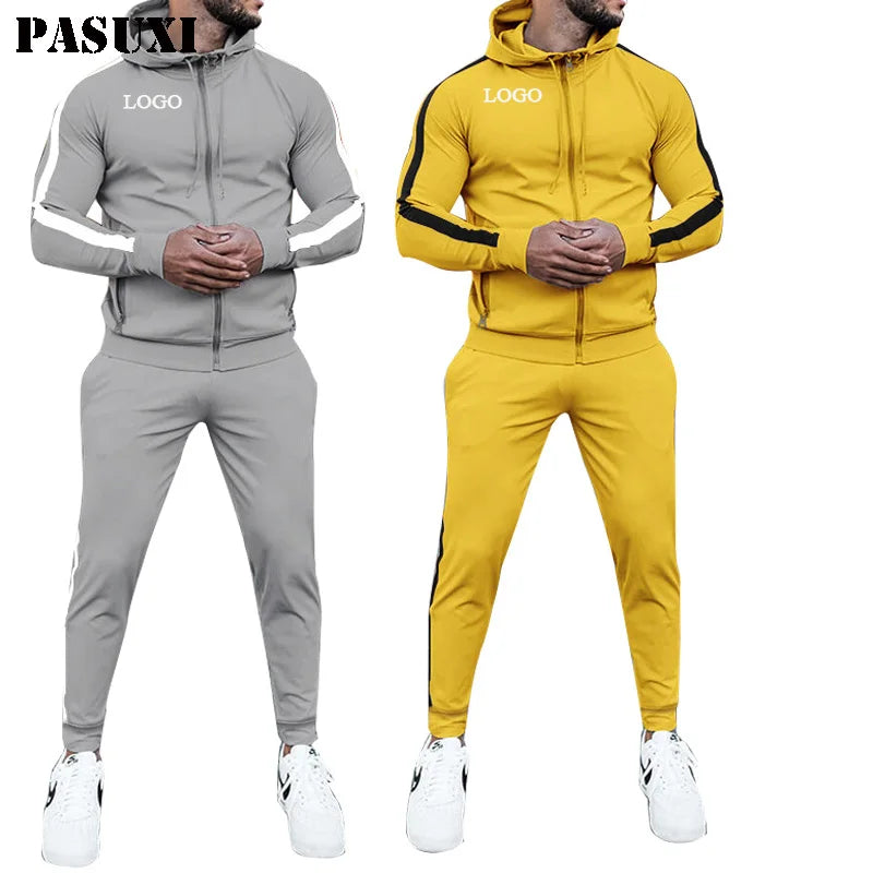 PASUXI Luxury Style Custom Logo Soft Fitting Low Price Tracksuit Men Wholesale Quick Dry Casual Slim Fit Track Suits