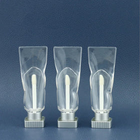 4ml 5ml Lip Gloss Tube Transparent Pigment Ice Cube 4g-5g ABS Lipstick Empty Tube with Silver Lid