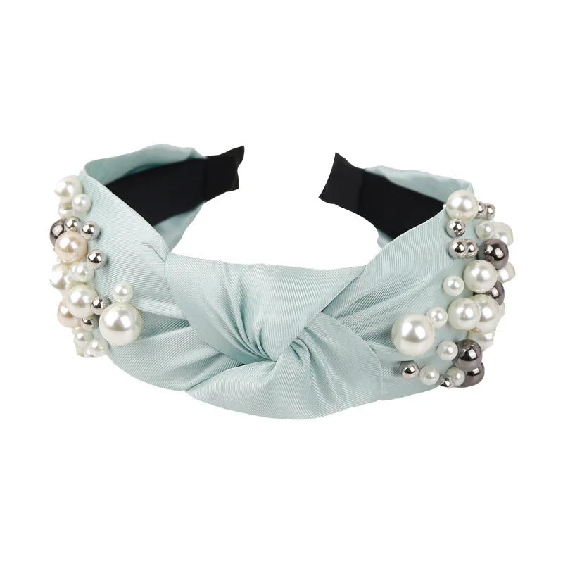 Gmagic Fashion Hair Accessories Bulk Fabric Hair Band New Knot Pearl Headband for Women