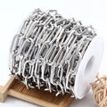 Oval Shape Handmade Stainless Steel Chain for Jewelry Making Big Size Unique Link Chains for Bracelet and Necklace