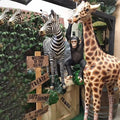 Wedding Decoration Large Resin Fiberglass Jungle Safari Animal Giraffe zebra Elephant Monkeys Statue Molds for Sale