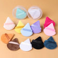 Gmagic Soft Tick Triangle Powder Puff Private Label Pure Cotton Makeup Sponge Puff Face Loose Mineral Puff Cosmetic