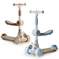 Music Flashing Light Kids Scooter 3 Wheel PU Light-Up Cheap Extra-Wide Deck Foldable Manual Scooter for Kids