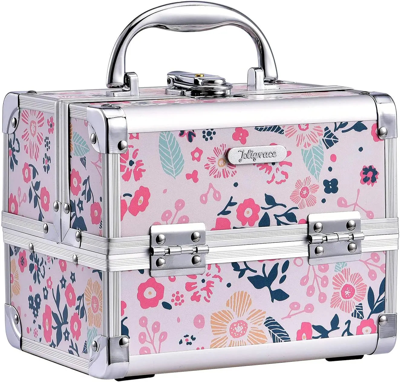 Portable Lady Cosmetic Train Case Convenient Makeup Tool Cases OEM Customizable Cosmetic Box