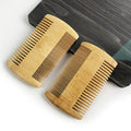 New Style Handmade Natural Bamboo Pocket-sized Fine & Wide Tooth Moustache Styling Wooden Beard Comb Classic & Portable for Man
