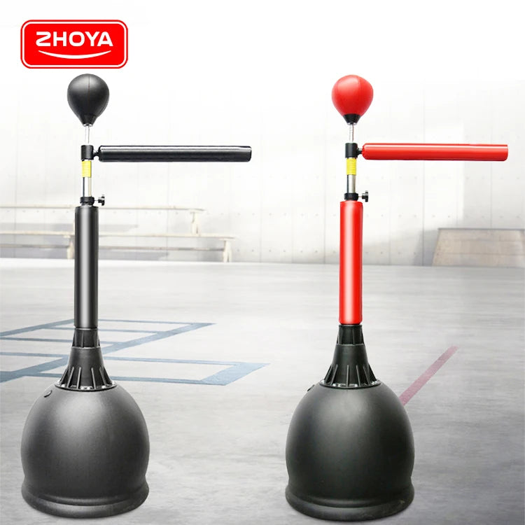 ZHOYA SPORT Hot Sale Adult Standing Reflex Spinning Speed Bag PU Height Adjustable Water Sand for Boxing Punching Bag Training