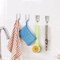 Factory Price Wall Hook Nail-free Stainless Steel Self-adhesive Sticker Towel Hooks Holder Bathroom Multi-Purpose Home Storage