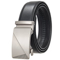 LQbelt Fashion Men's Automatic Buckle Leather Belts for Men Business Wholesale Ratchet Belt Factory Custom logo