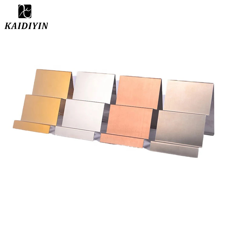 High Gloss Layered Gold Wallet Display Stand Hot Sale Retail Store Stainless Steel Holder Wallet Display Stand