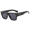 Luxus High Quality Classic Men Spike Sunglasses Rivet Dropship Custom Logo Print Shutter Shade Square Acetate Sunglasses