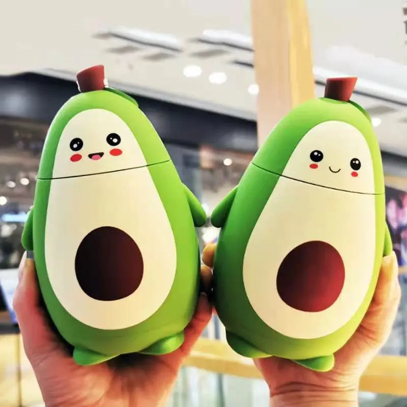 Wholesale School Fruit Shape Cute Cartoon Avocado Water Bottle Kids' Glass Drinkware