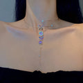 2021 Hot Selling Design Butterfly Necklace Colorful Animal Pendant Crystal Choker Women Necklace