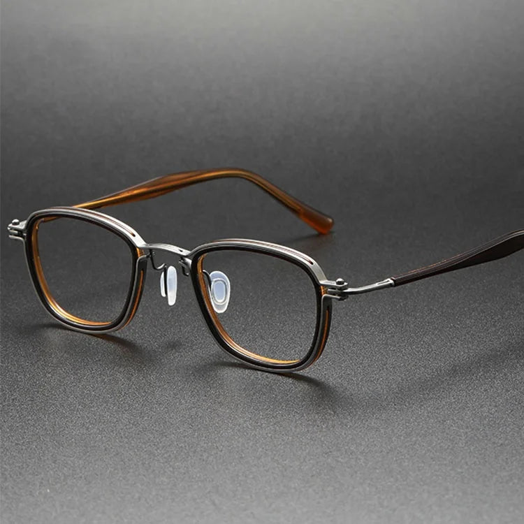 Premium Quality Mixed Acetate Titanium Optical Eyewear Anti-Luz Azul Spectacle Frames for Eye Glasses Solid Pattern Gafas