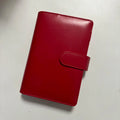 A5 A6 PU Leather Notebook Planner Money Saving Organizer Wallet Clear Zipper Pocket Cash Envelope Binder 6 Rings Budget Binder