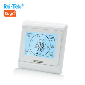 Rti-Tek WiFi Smart Gas Boiler Thermostat Touch Screen Programmable Floor Heating Parts with 2-Year Warranty for Apartment Use