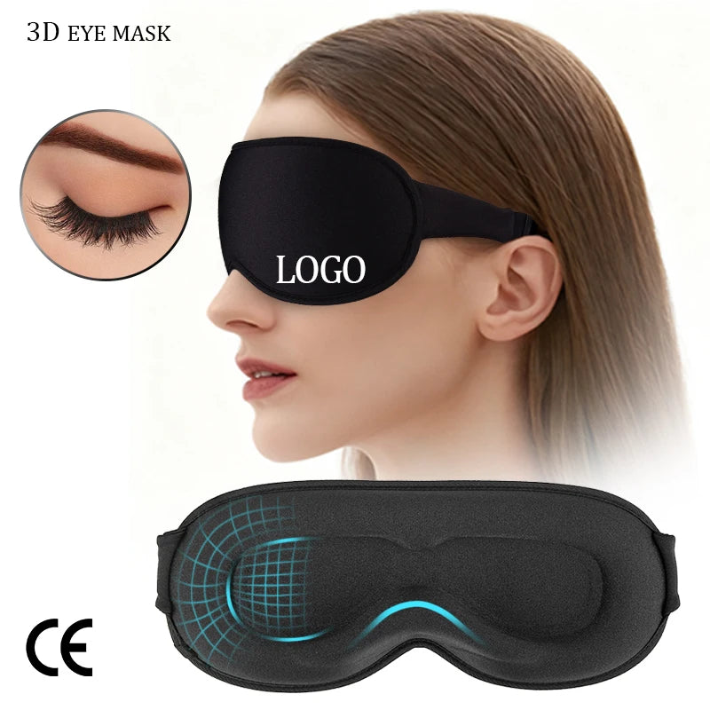 New 3d Eyemask  99.99% Light Blocking Blindfold Concave Moulded Sleeping Eye Mask for Nap Travel