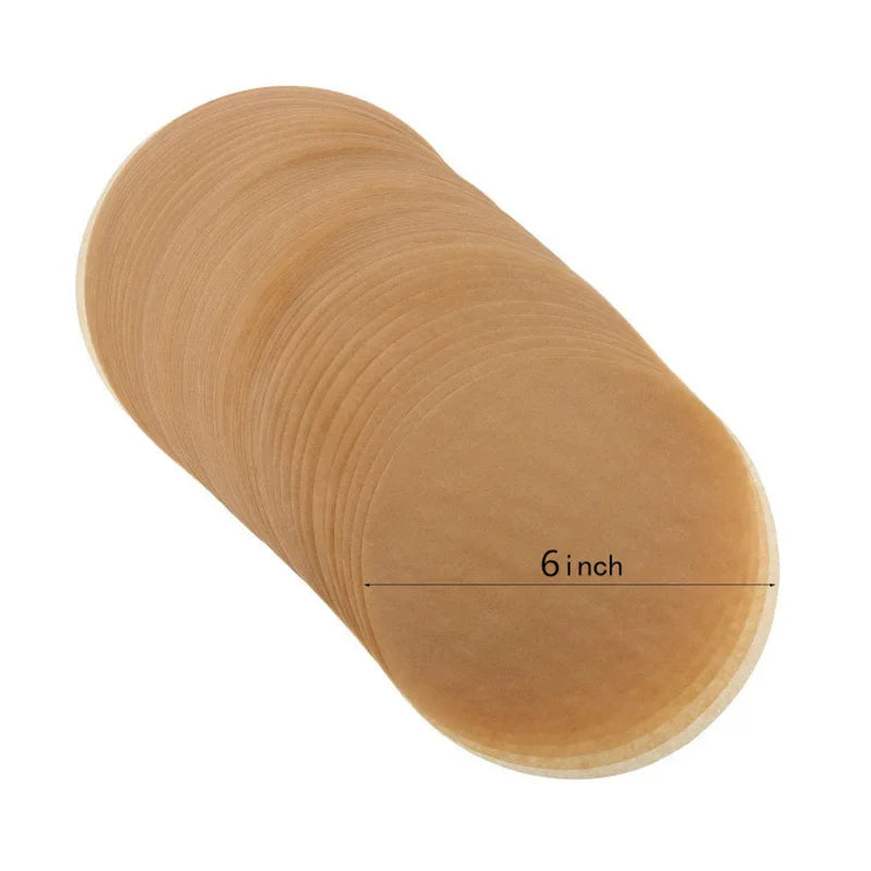 Non Stick Burger Patty Paper Rounds 40gsm Food Grade Uncoated Greaseproof 6-Inch Square for Cake Bread Cookie & Sandwich Use
