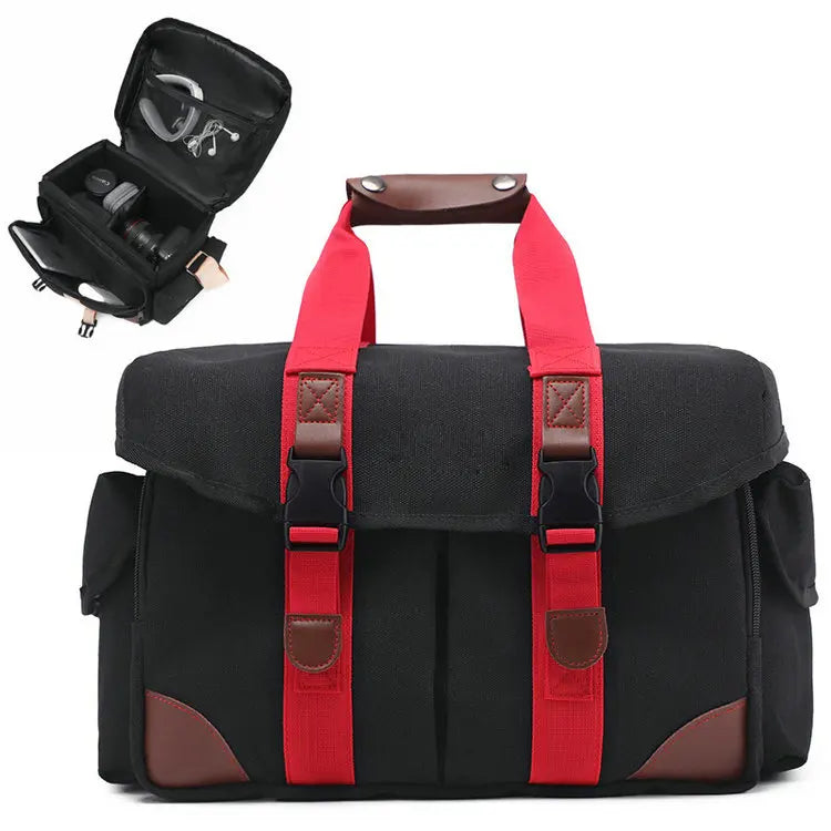 Custom  Waterproof Canvas Crossbody Messenger Backpack Laptop Gear Camcorder Dslr Camera & Video Bags for Photography Men Women