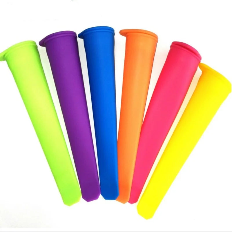 Reusable BPA Free Ice Cream Mould Silicone Ice Pop Mold Set Popsicle Molds for Kids Toddlers DIY Chocolates Yogurt Sticks Snacks