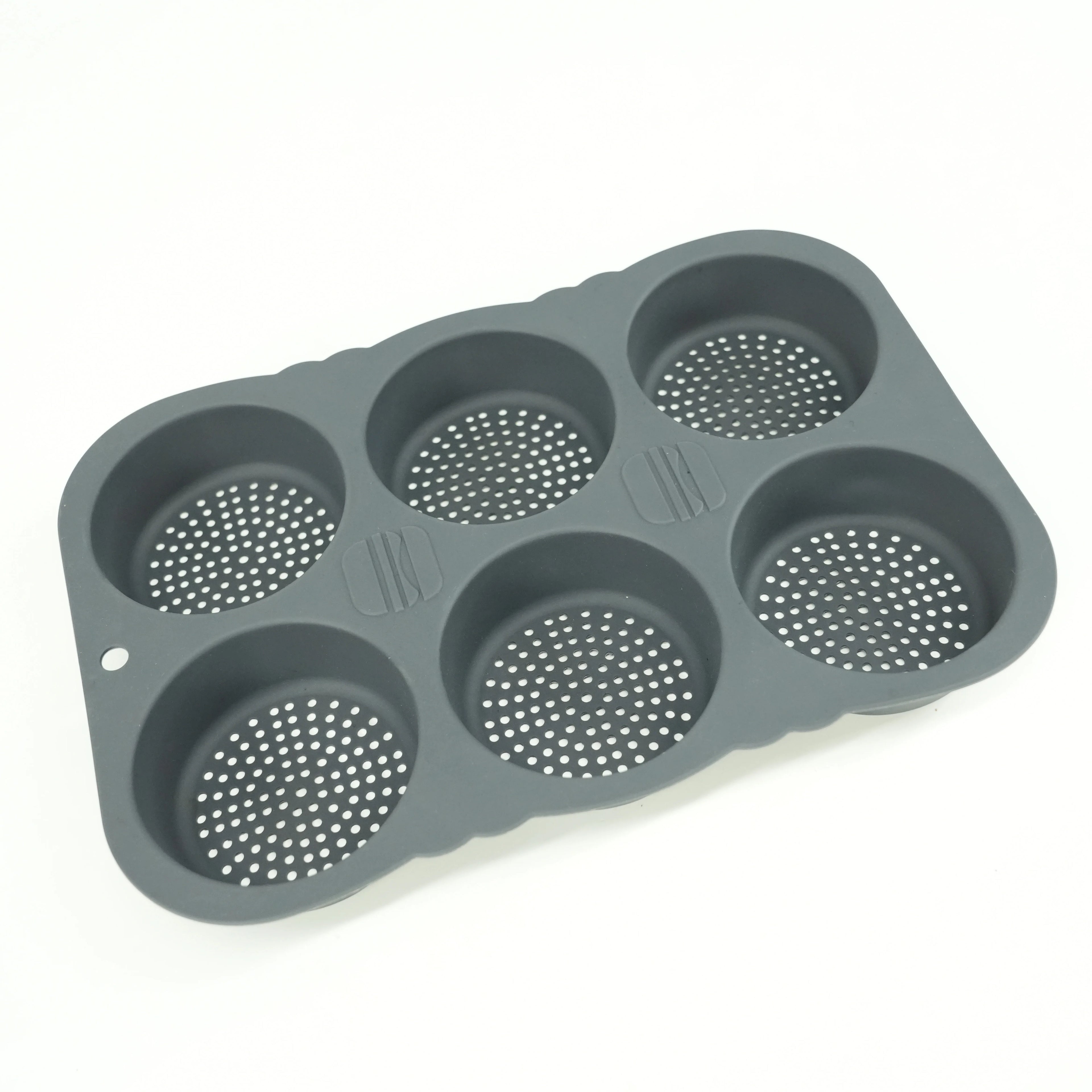 Eco-Friendly Reusable Food-Grade Silicone Round Baking Dish Multipurpose Air Fryer Pan for Cake Roasting Home Use Baking Basket