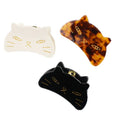 Fashion Cat Shape Hair Claw Clip Cute Cat Shape Girl Hair Accessories 8.5cm Acetate Tortoiseshell Clip Claw