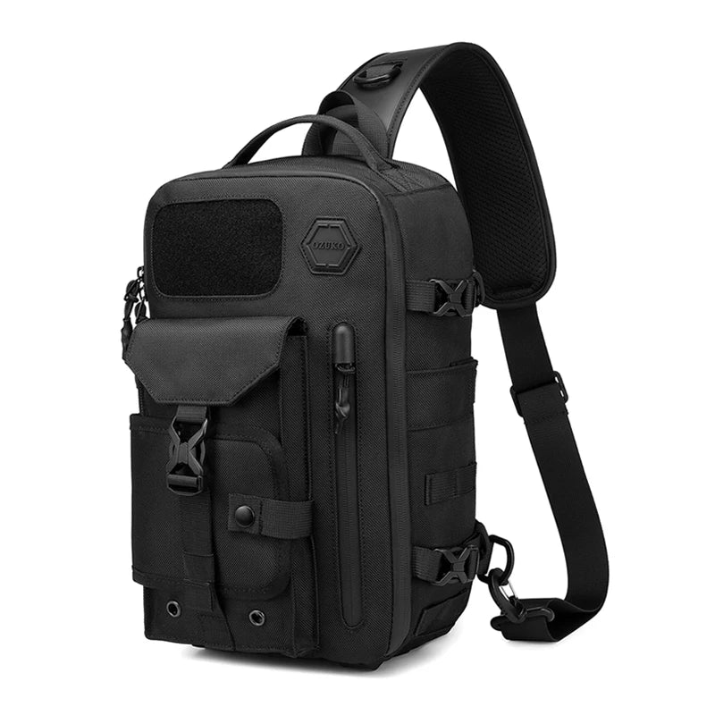 OZUKO 9737 Anti-Theft Fanny Pack Fashionable Polyester Crossbody Sling Bag with Adjustable Strap for Hiking Cycling Daily Use