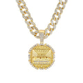 Europe and the United States Explosive Hip Hop Full Diamond Round Brand Last Supper Pendant Necklace Manufacturers Direct Sales
