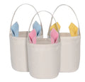 OurWarm New Creative Osterkorb Happy Easter Cotton Buckets Gift Bag Cut Bunny Easter Basket With Handle